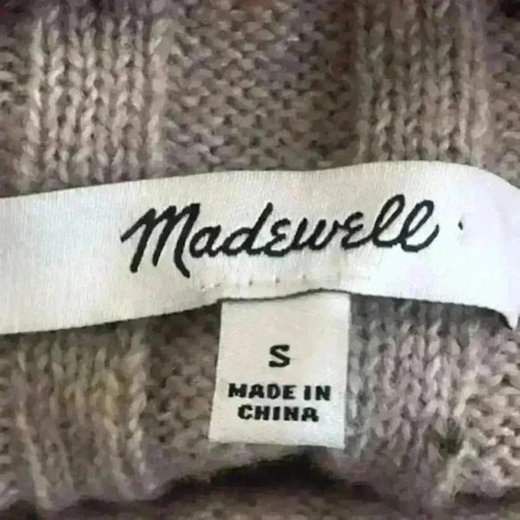Madewell PINKISH BEIGE Donegal Evercrest Turtleneck Sweater Women's Small - Picture 3 of 12